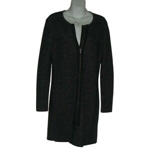 Talbots Dress Black Shirt Tweed Zipper Work Office Business Professional Sz S